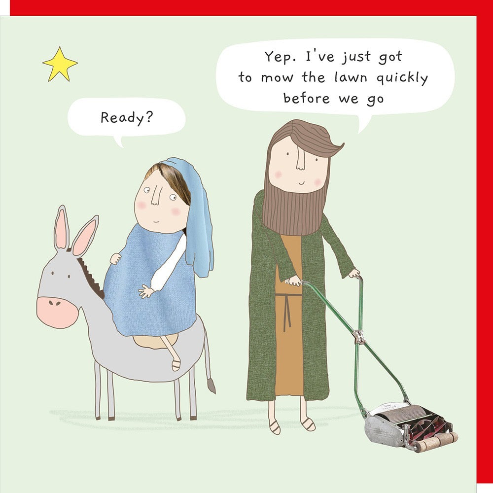 Rosie Made A Thing - Mow Lawn - Blank Christmas Card