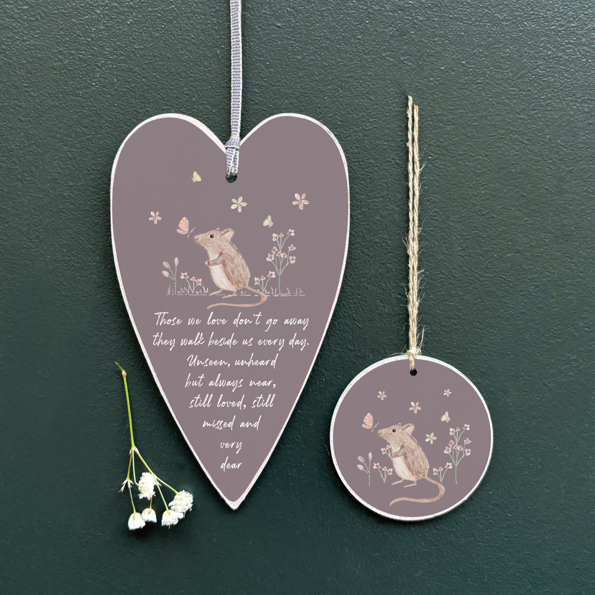 East of India Round Gift Tag - Meadow Friend - Mouse