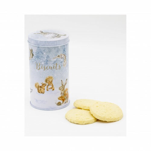 'Winter Wonderland' Small Biscuit Tin with Honey & Oat Biscuits - Wrendale Designs