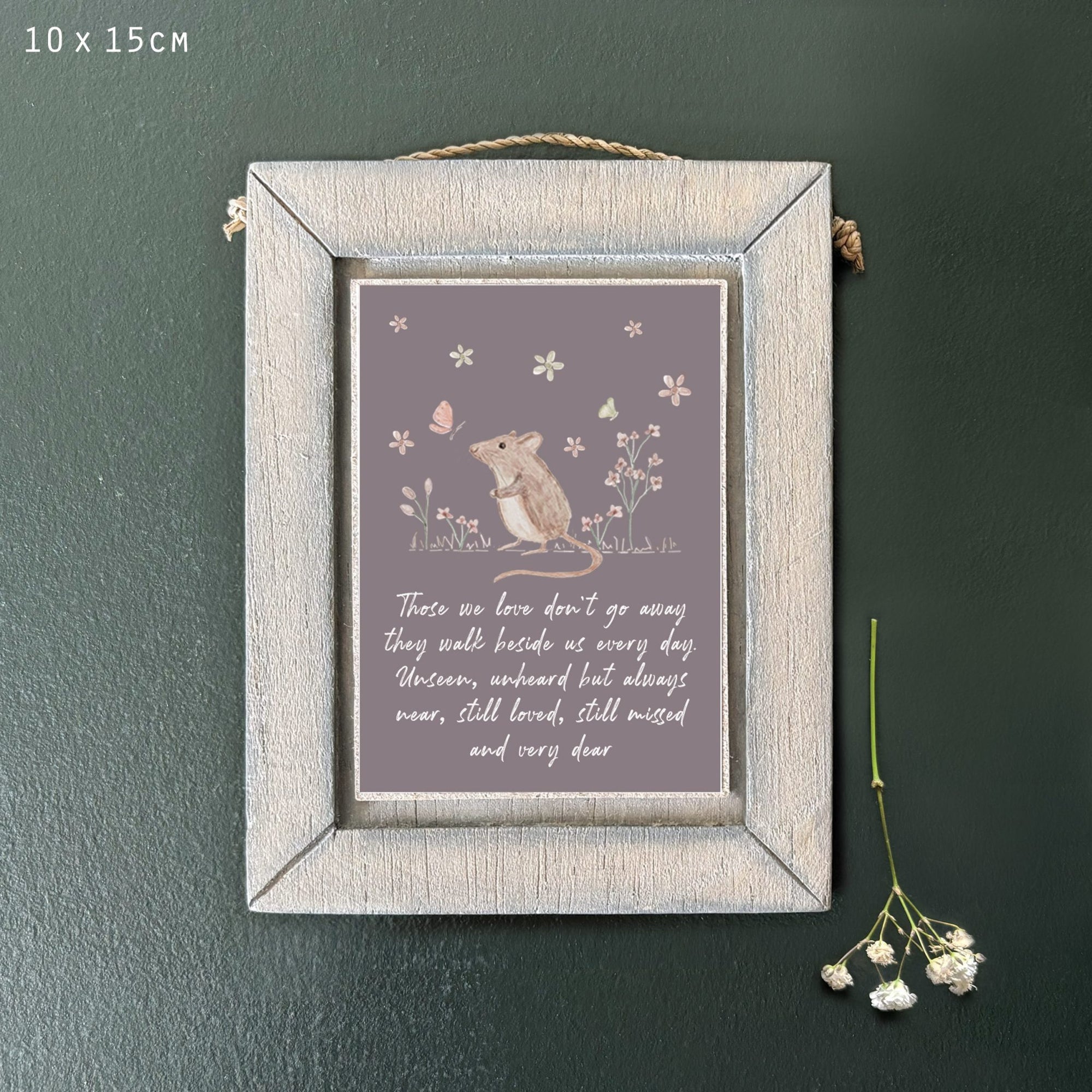 East of India Wooden Picture - Meadow Friends - Mouse
