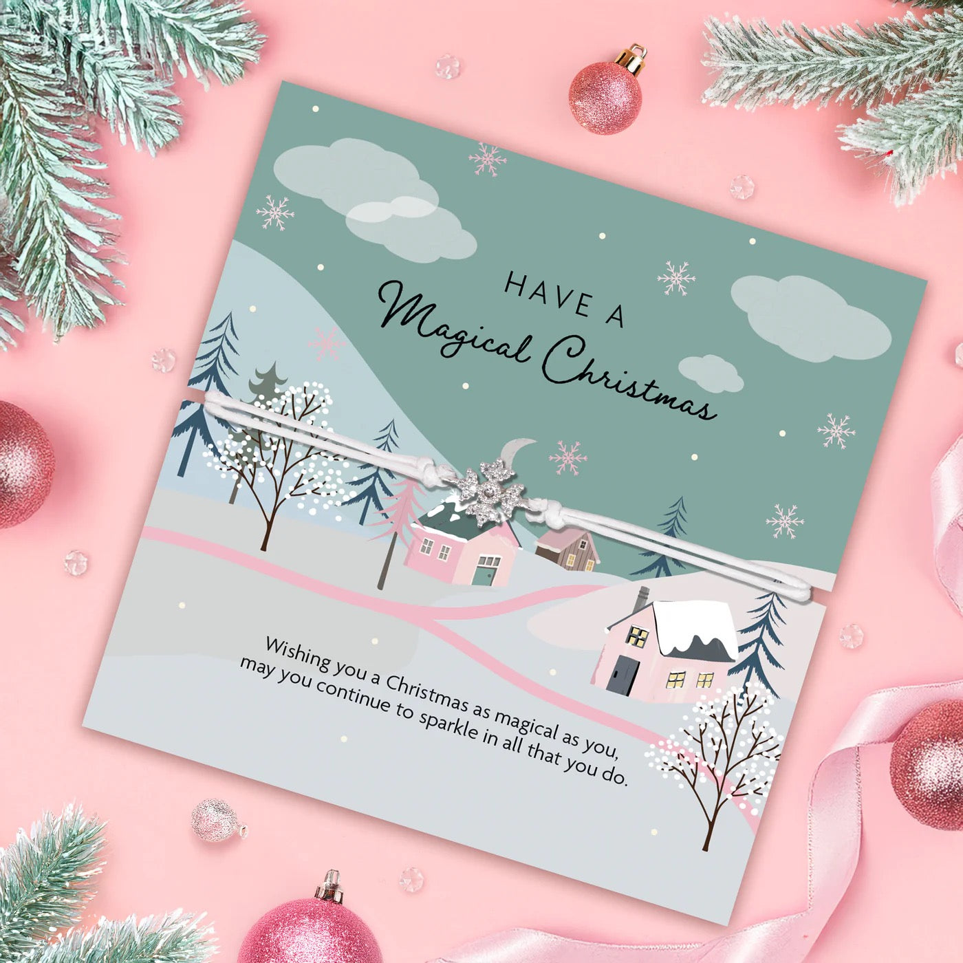 Letterbox Love - Magical Christmas - Snowflake - BOXED Cord Bracelet