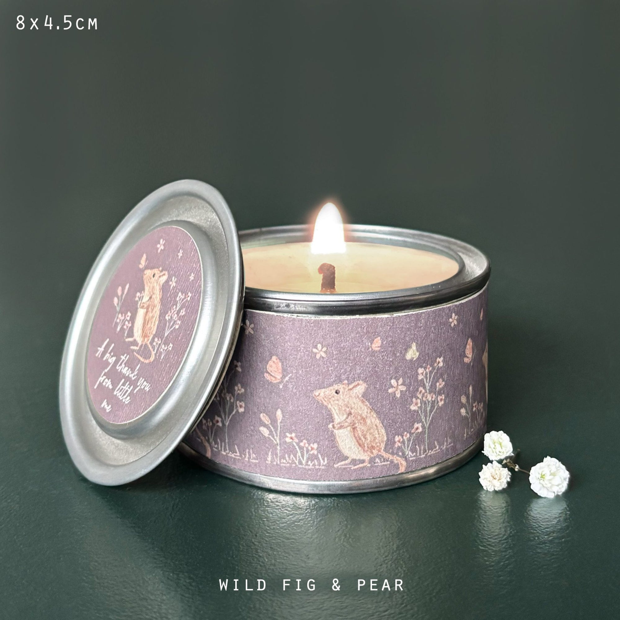 East of India Tin Candle - Meadow Friends - Mouse