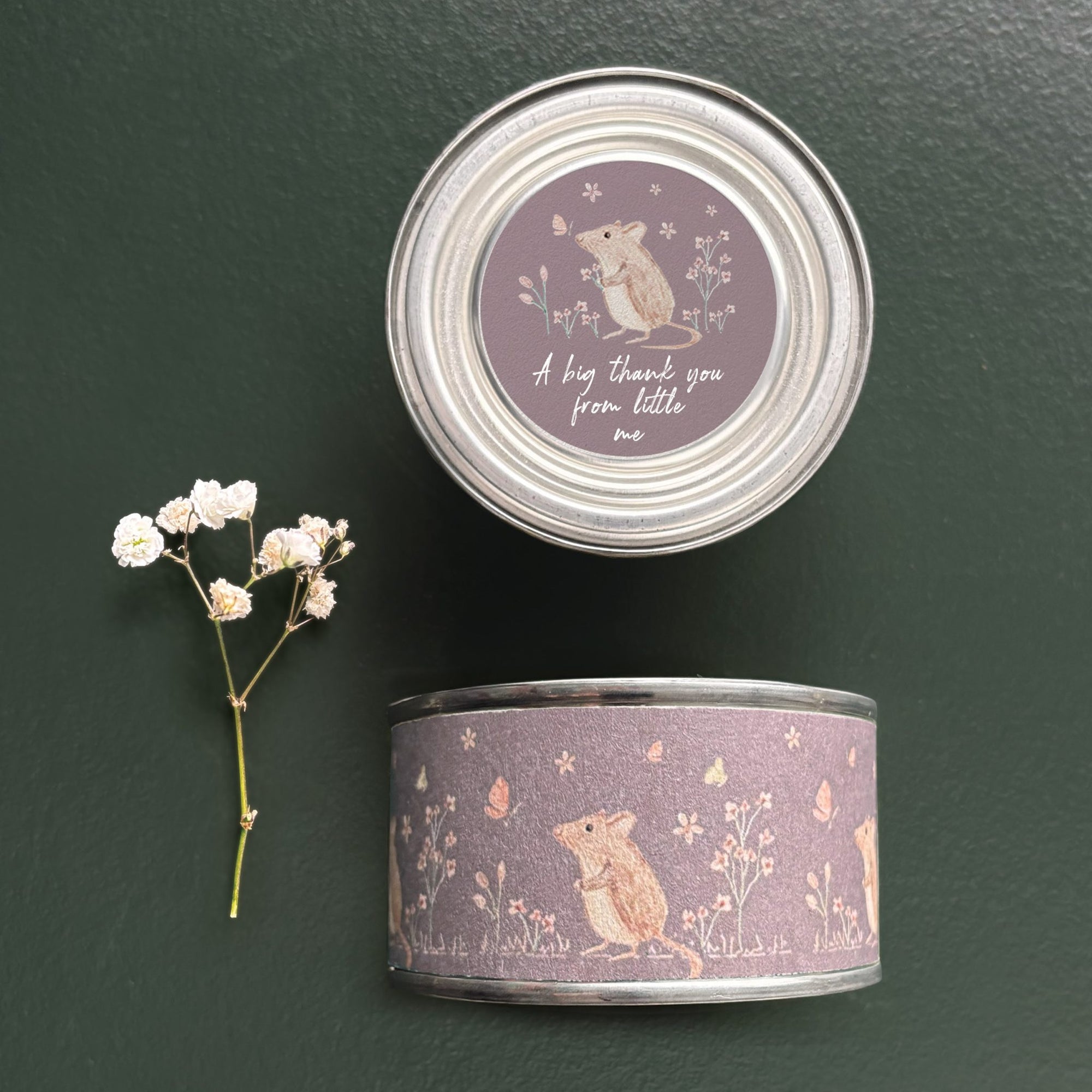 East of India Tin Candle - Meadow Friends - Mouse