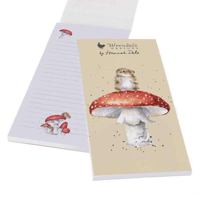 'He's a Fun-gi' Mouse & Toadstool Magnetic Shopping Pad - Wrendale Designs