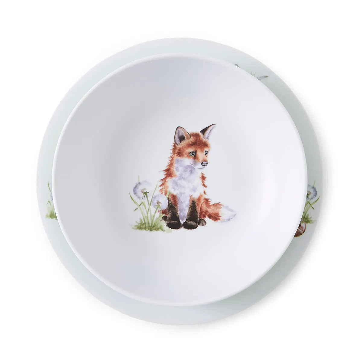 Wrendale - The Little Wren 2 Piece Melamine Plate & Bowl Set
