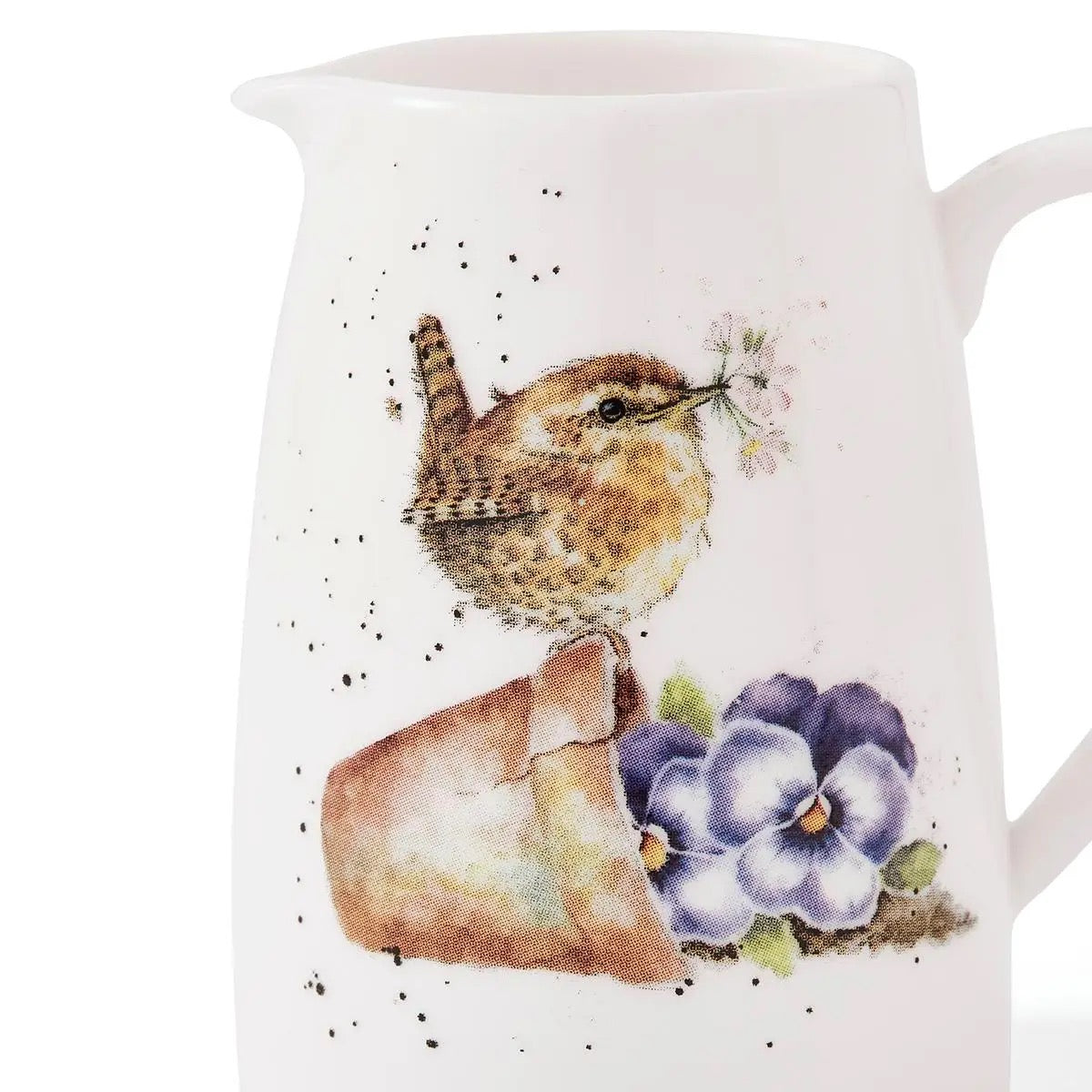 'Pottering About" Wren Tiny Posy Jug - Wrendale Designs