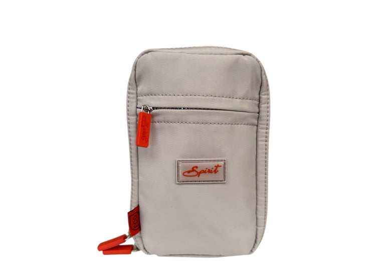 Spirit - Ashton Eco Lightweight Phone Crossbody Handbag - Cool Stone/Orange