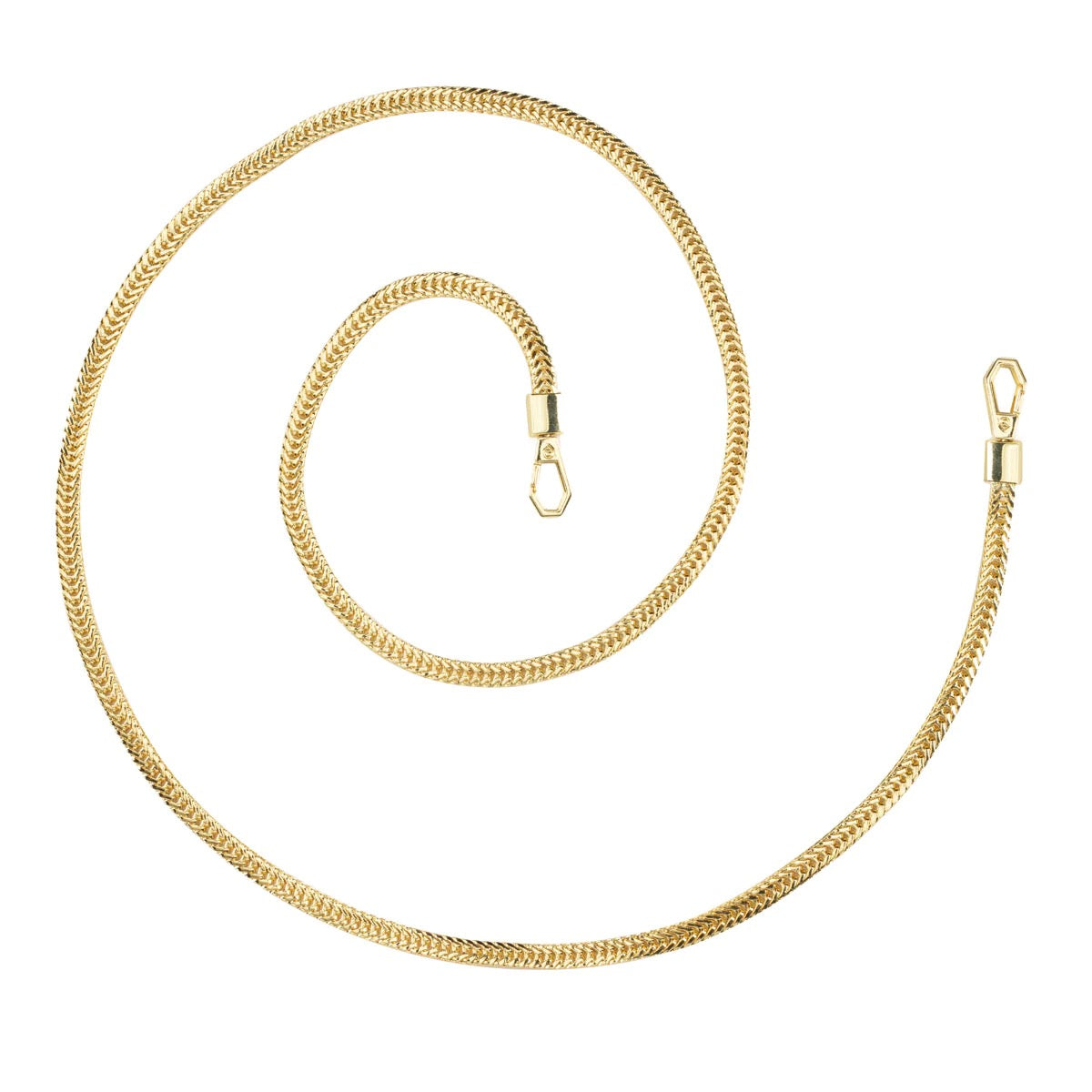 Elie Beaumont Designer GOLD BRACELET STYLE Adjustable Crossbody Bag Strap (GOLD Fittings)