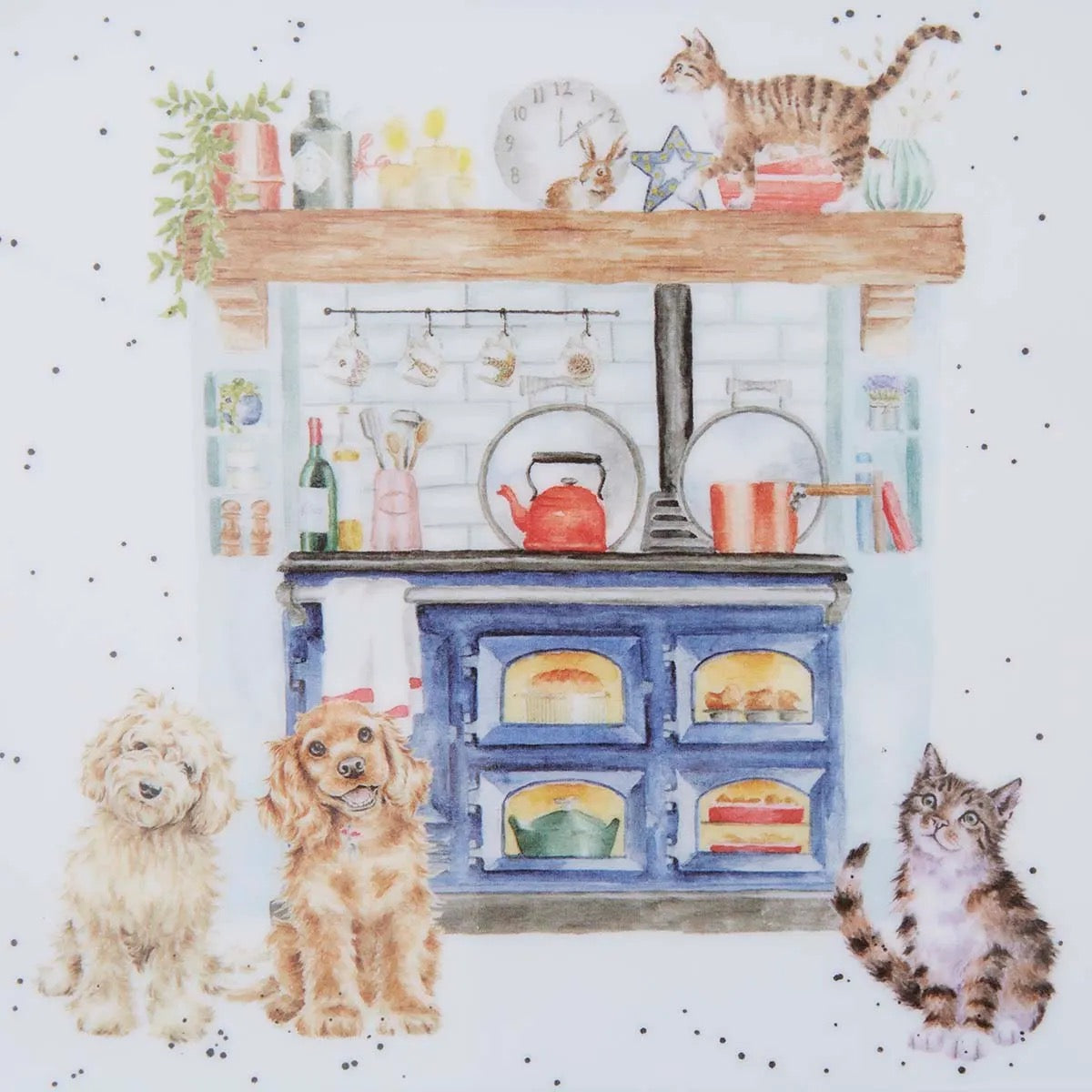 Wrendale Country Kitchen Dog & Cat Mug & Tray Gift Set