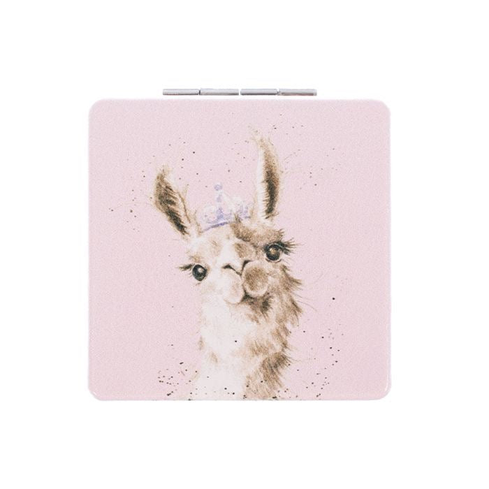 'Because I'm Worth It' Llama Compact Mirror - Wrendale Designs