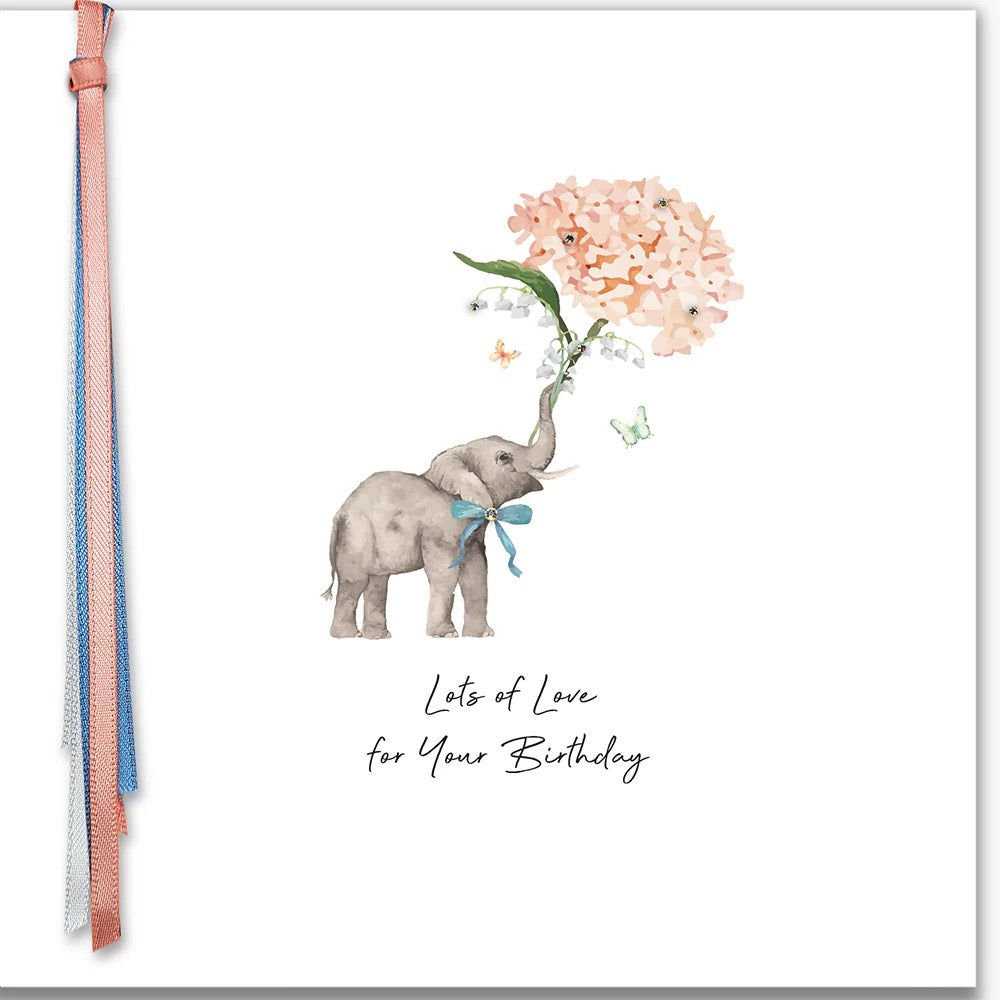 Five Dollar Shake - Lots of Love on your Birthday Elephant Card