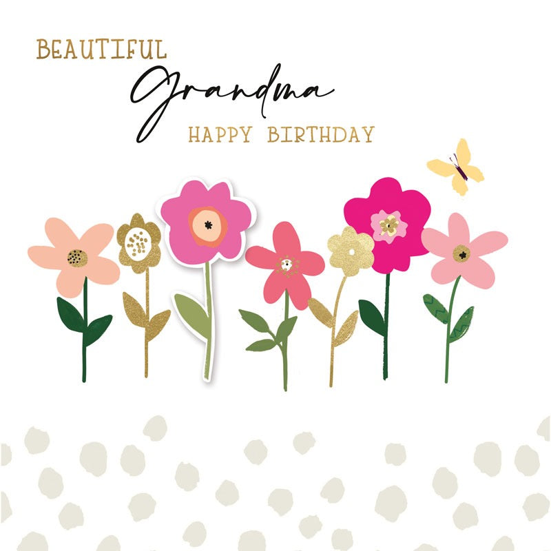 Beautiful Grandma Birthday Floral Card - Hammond Gower