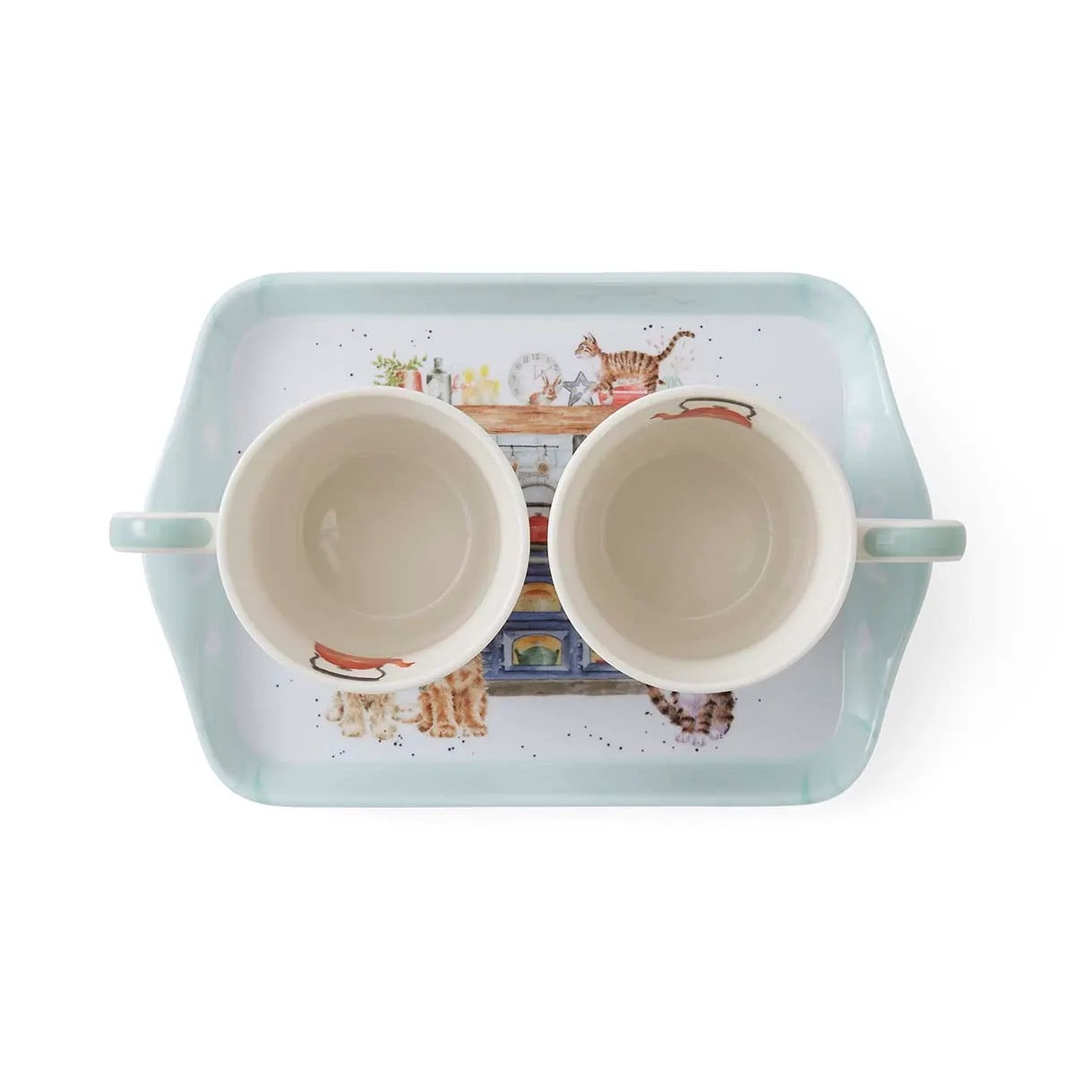 Wrendale Country Kitchen Dog & Cat Mug & Tray Gift Set