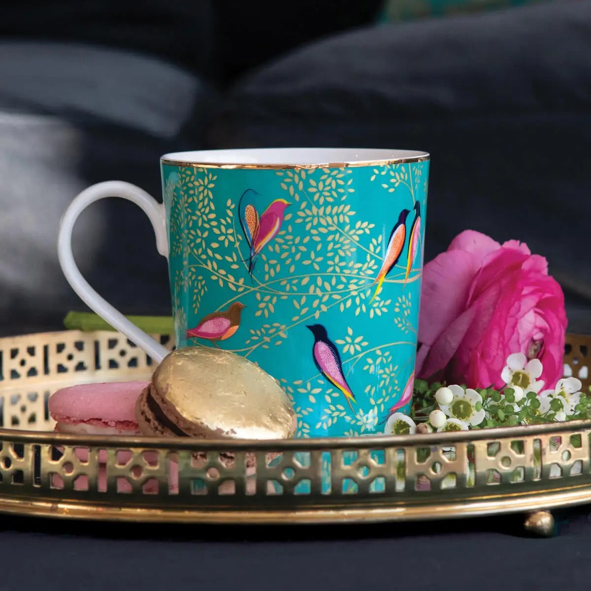 Sara Miller London Chelsea Boxed Mug - Green