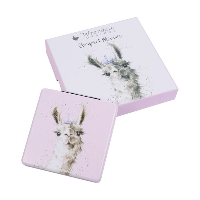 'Because I'm Worth It' Llama Compact Mirror - Wrendale Designs