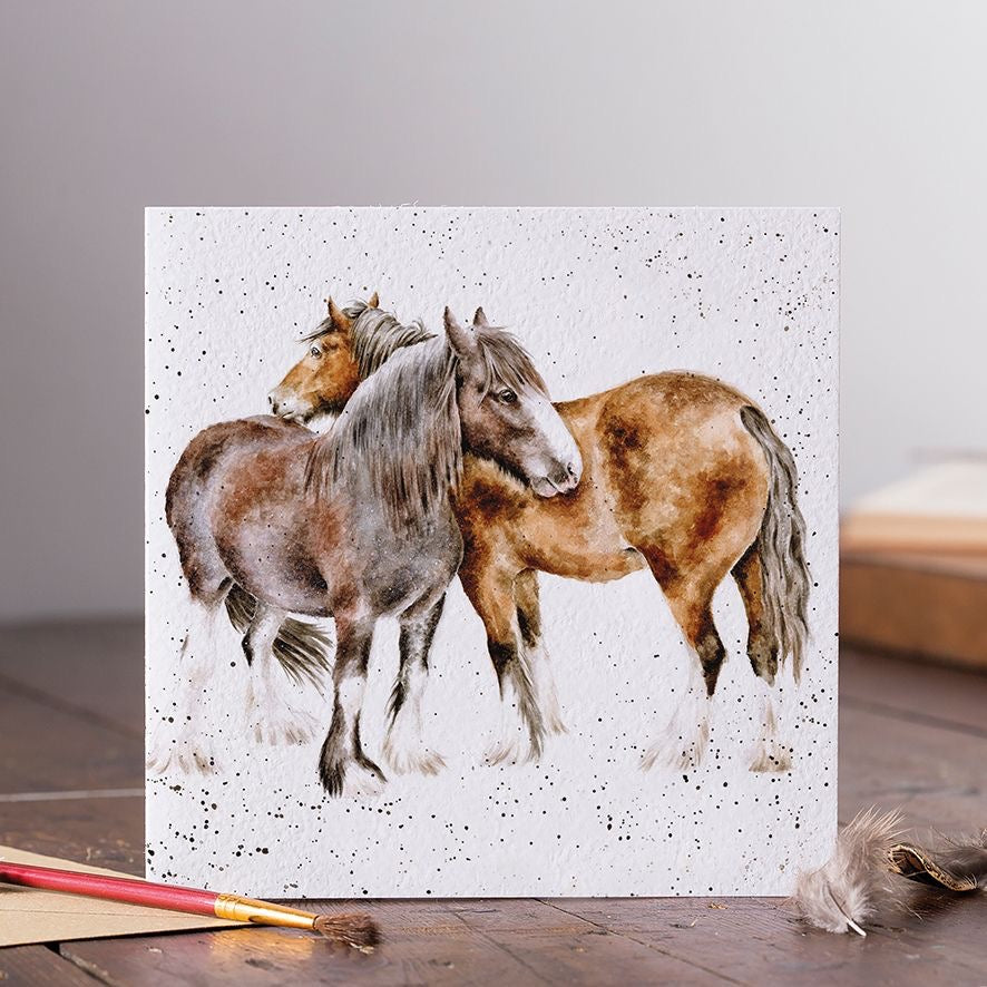 Side by Side Horse - Blank Card - Wrendale Designs