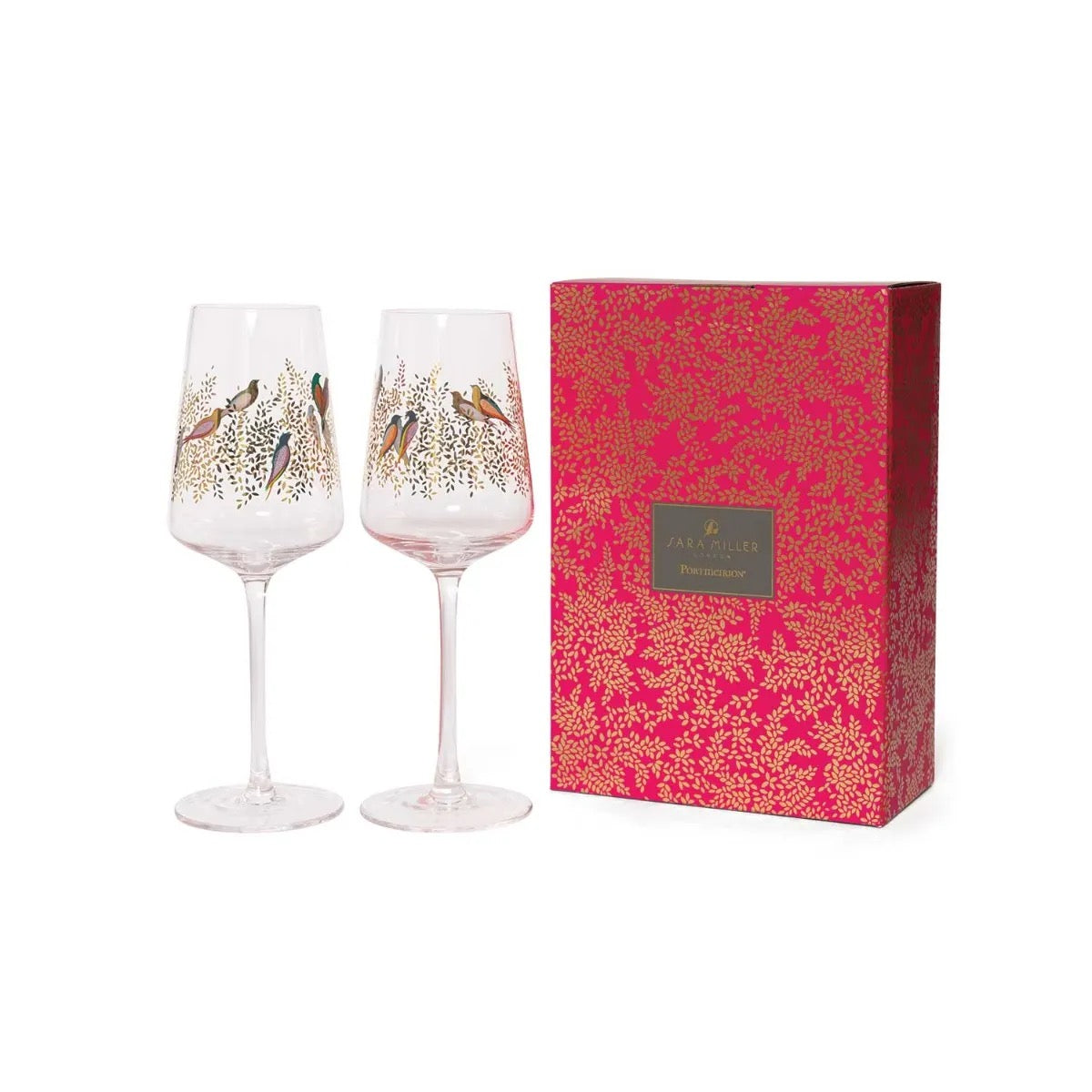 Sara Miller London Chelsea Wine Glasses - Set of 2 Gift Boxed