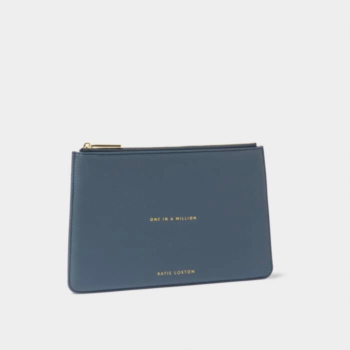 Katie Loxton Sentiment Pouch - One in a Million - Light Navy