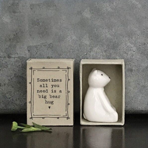 East of India Matchbox - Ceramic Bear Ornament - Bear Hug