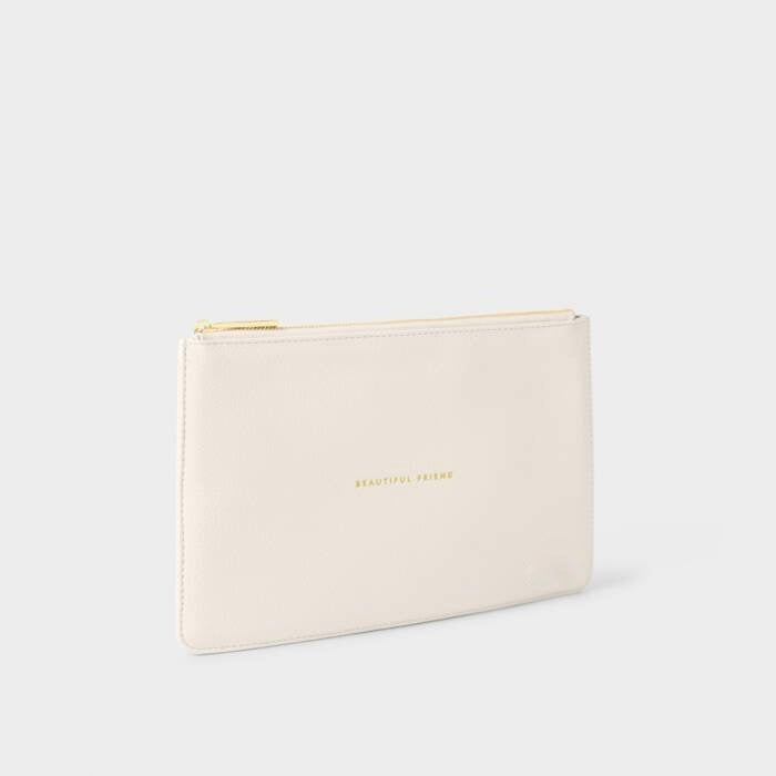 Katie Loxton Sentiment Pouch - Beautiful Friend - Off White