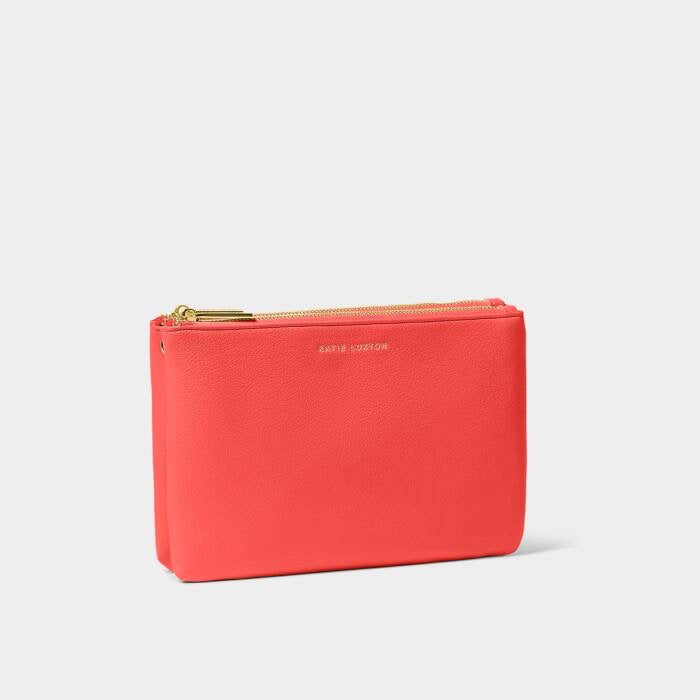Katie Loxton Duo Pouch - Sunset Coral