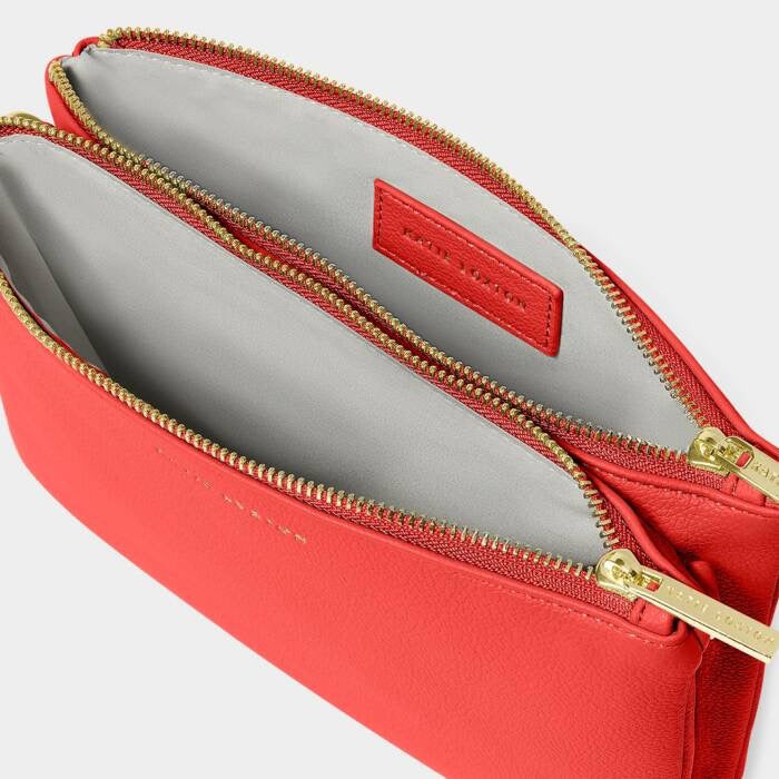 Katie Loxton Duo Pouch - Sunset Coral
