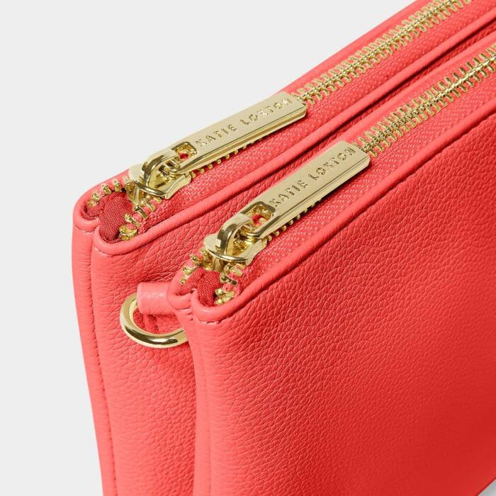 Katie Loxton Duo Pouch - Sunset Coral