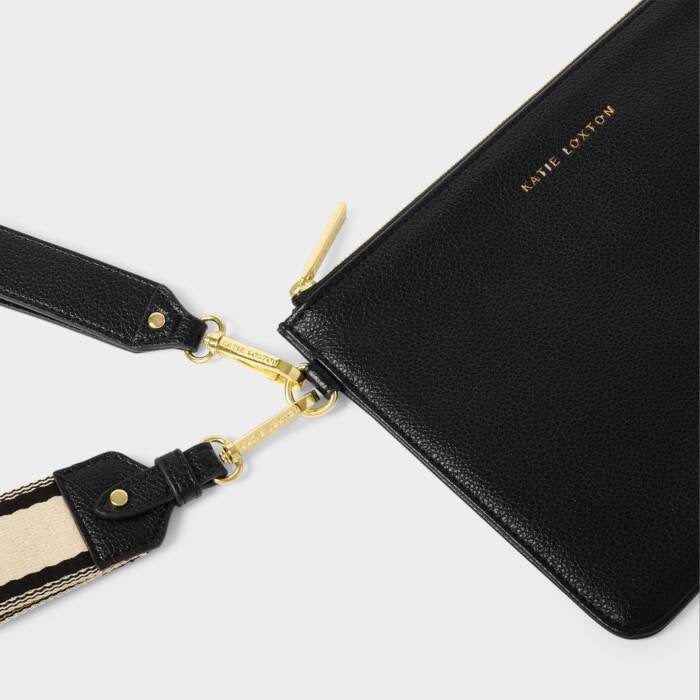 Katie Loxton Hallie Wristlet Pouch - Black (2 Straps)