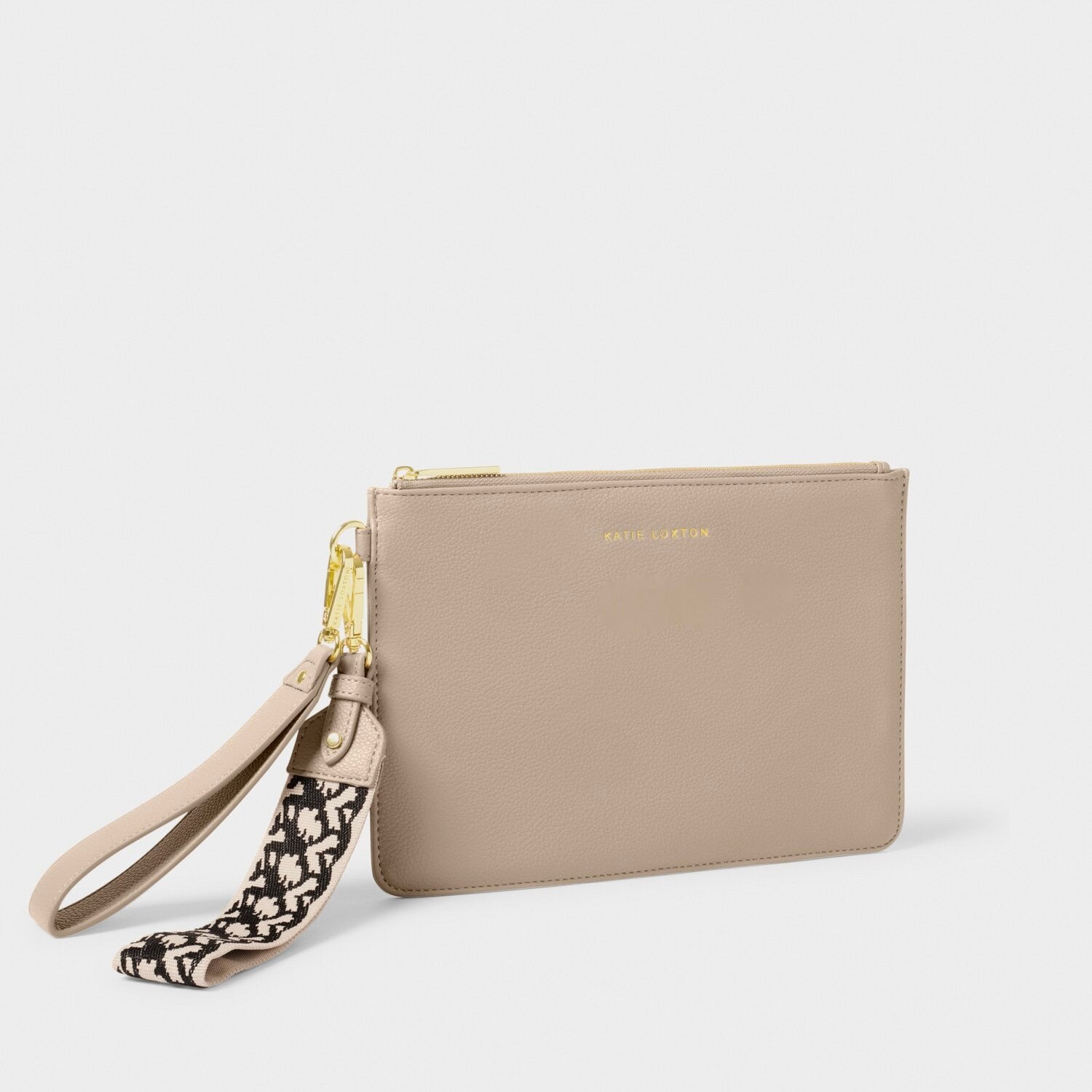 Katie Loxton Hallie Wristlet Pouch - Light Taupe (2 Straps)