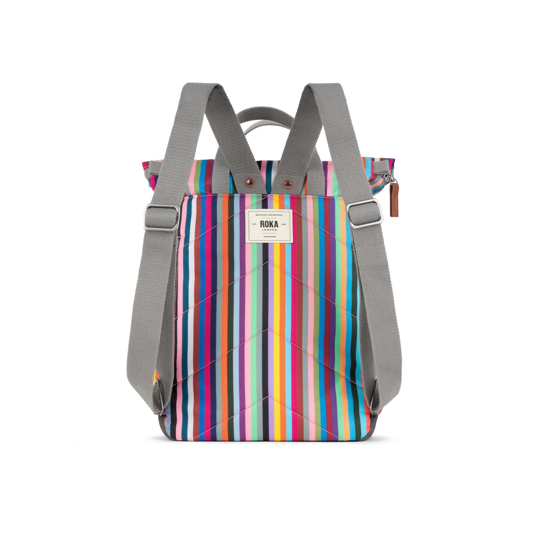 Roka Canfield B Backpack - MEDIUM - Recycled Nylon -Multi Stripe