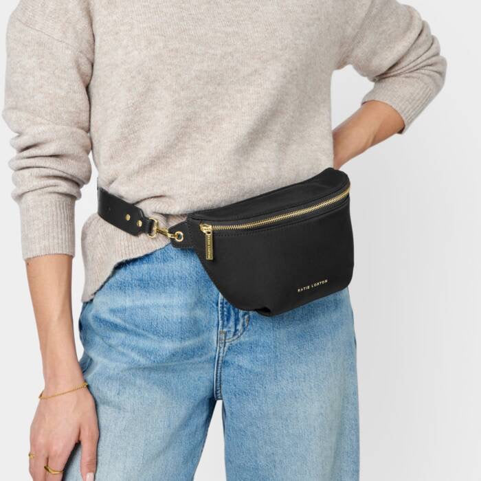 Katie Loxton Nylon-Luxe Lightweight Belt Bag Multiway - Black