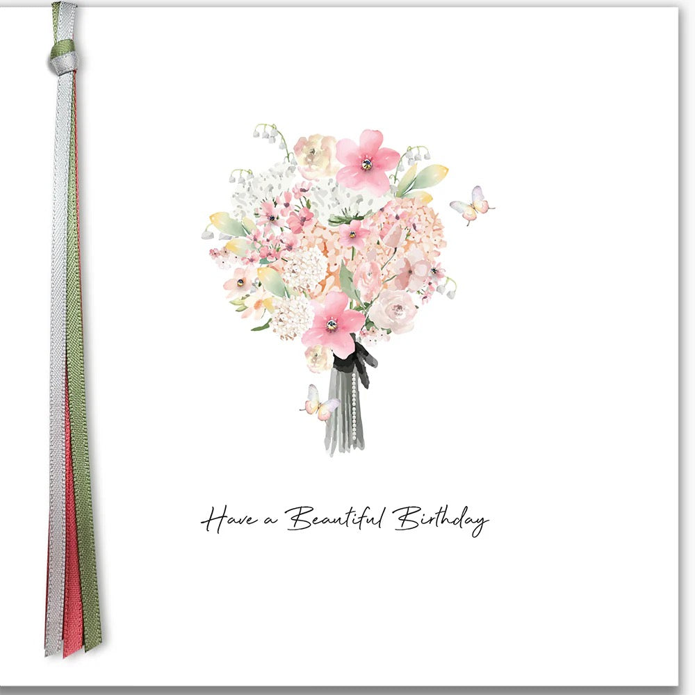 Five Dollar Shake - Have a Beautiful Birthday Floral Bouquet Card