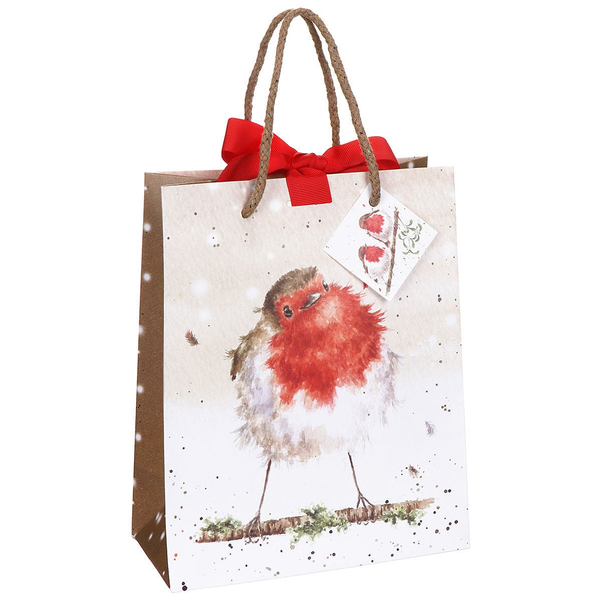Two Robins Medium Christmas Gift Bag - Wrendale Designs