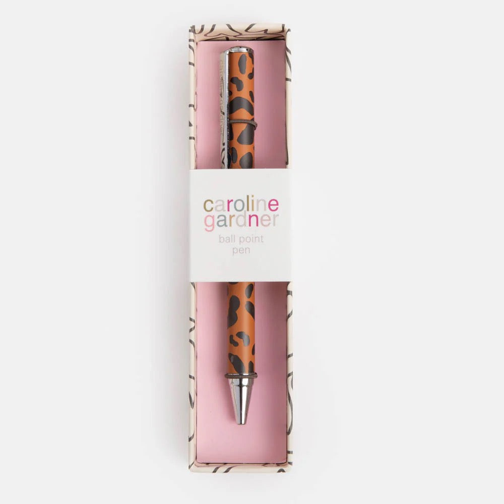 Caroline Gardner Leopard Print Boxed Ballpoint Pen