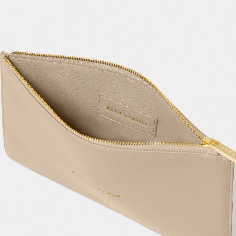 Katie Loxton Sentiment Pouch - Wonderful Nan - Light Taupe