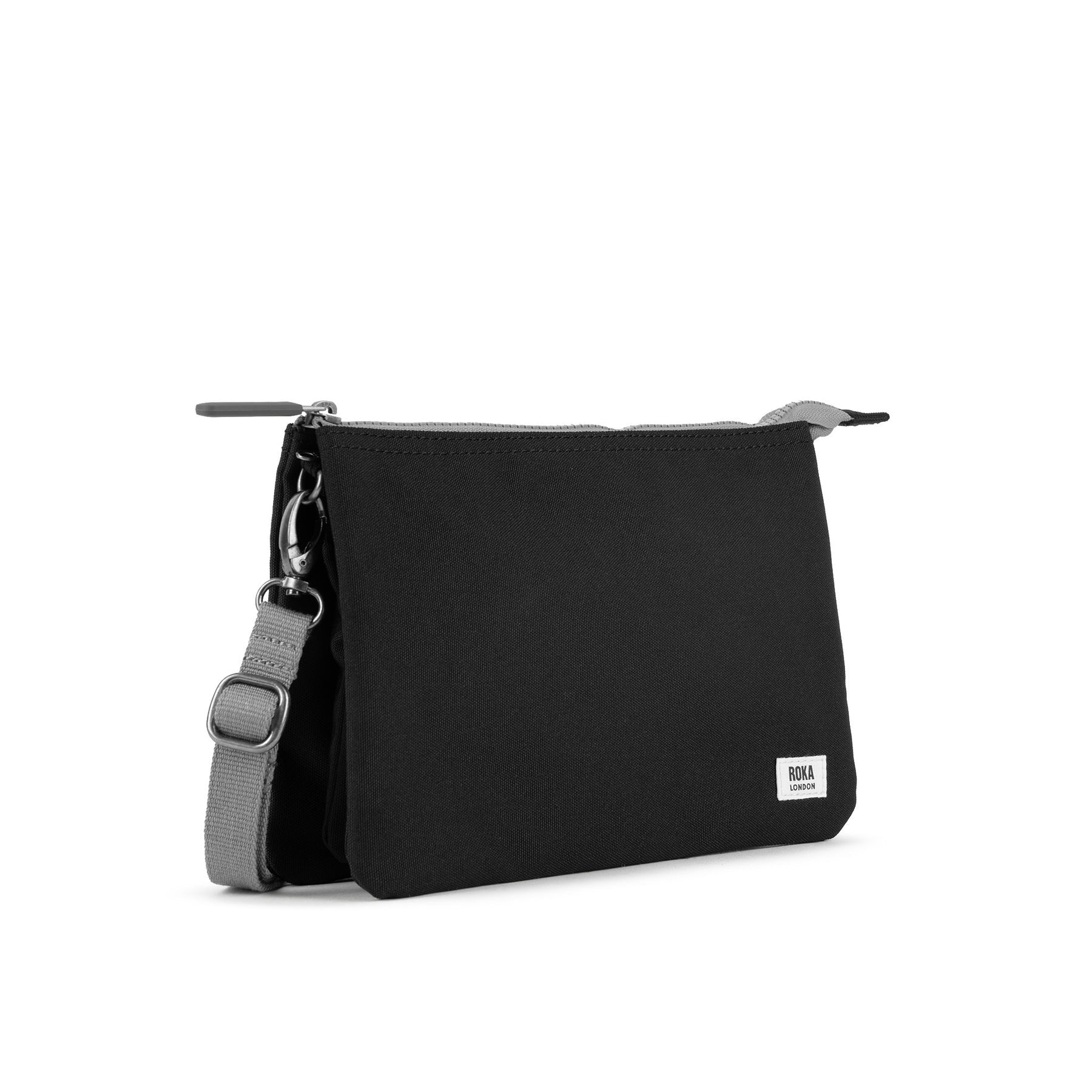 Roka Carnaby XL Crossbody-Recycled Canvas - ASH (Black)