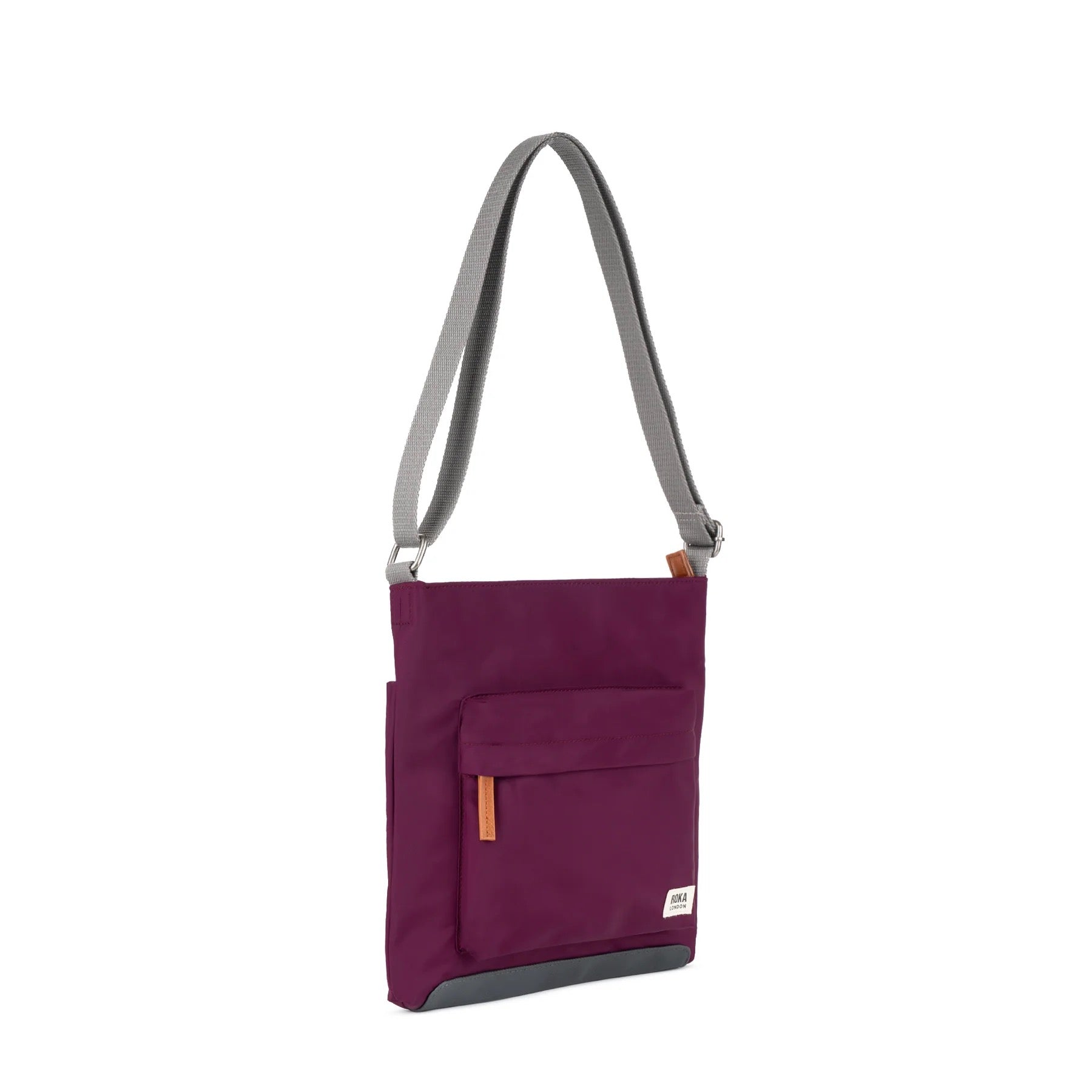 Roka Kennington B Medium Crossbody Bag -Sustainable Nylon - Royal Burgundy