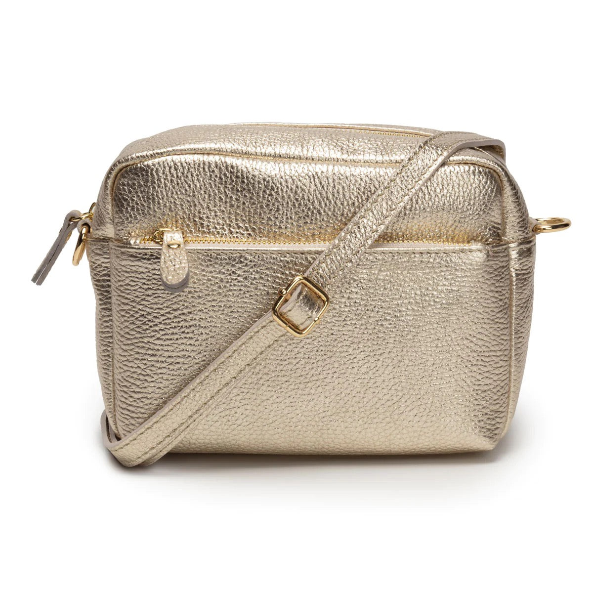 Elie Beaumont Leather Town Crossbody Handbag - Metallic Gold
