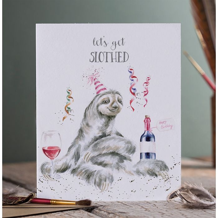 Lets Get Slothed - Birthday Card - Wrendale Designs