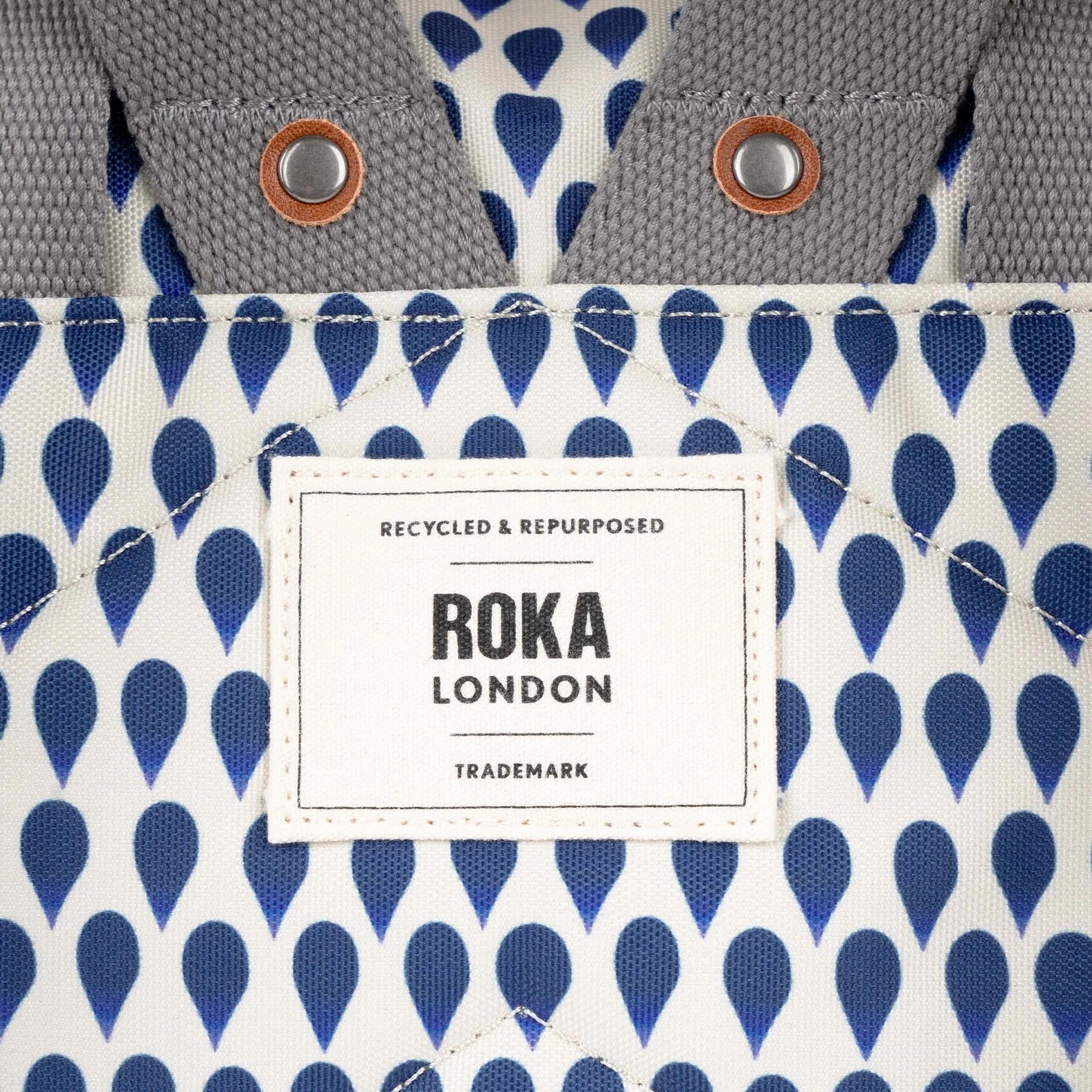 Roka Canfield B Backpack - MEDIUM - Recycled Canvas - Denim Rain (Limited Edition)