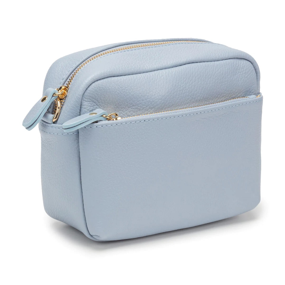 Elie Beaumont Leather Town Crossbody Handbag - Powder Blue