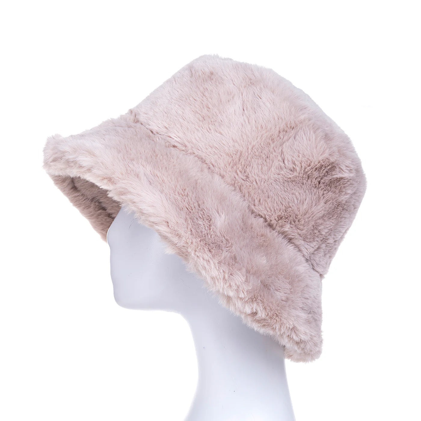 Park Lane Stone Faux Fur Boston Bucket Hat
