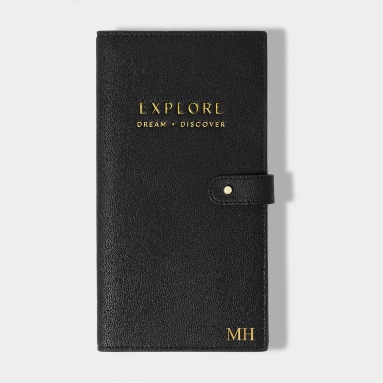Katie Loxton Sentiment Travel Wallet - Explore, Dream, Discover - Black