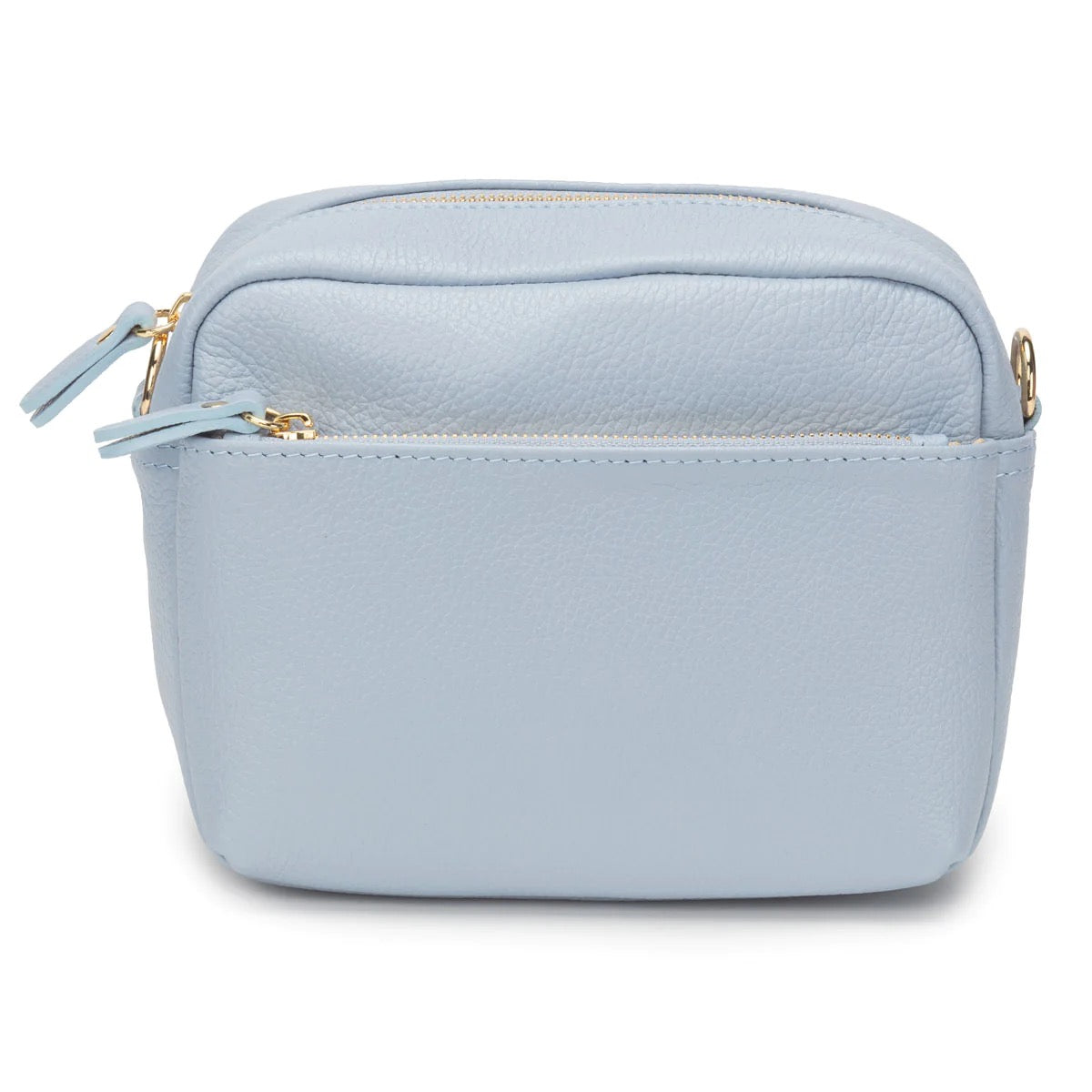 Elie Beaumont Leather Town Crossbody Handbag - Powder Blue