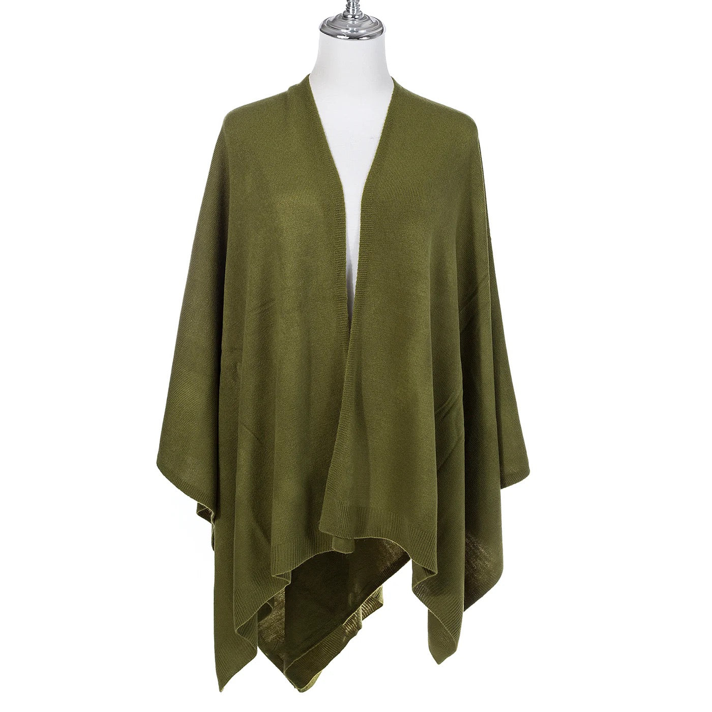 Park Lane Tilly Wool Wrap Shawl - Olive Green