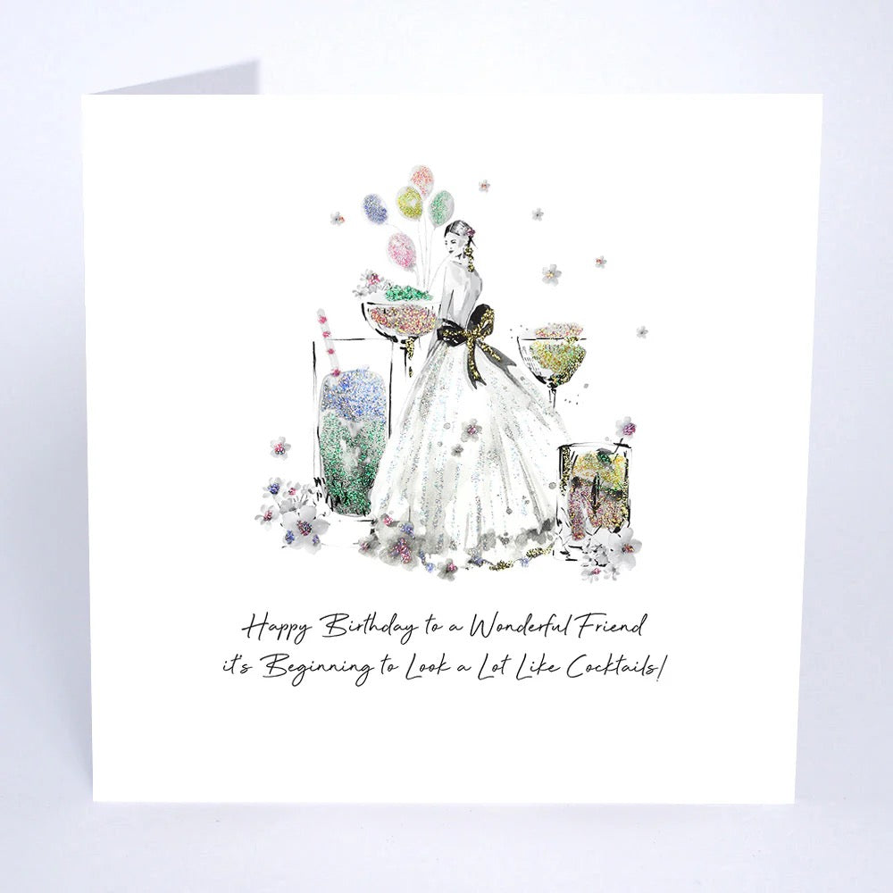 Five Dollar Shake - Wonderful Friend Birthday Beginning to Look a Lot Like Cocktails Card