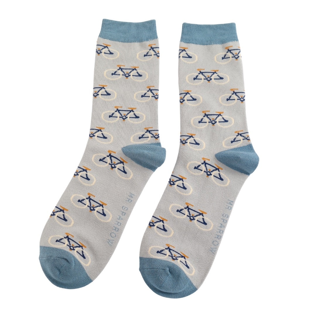 Mr Sparrow MENS Bamboo Ankle Socks - Cycling - Silver