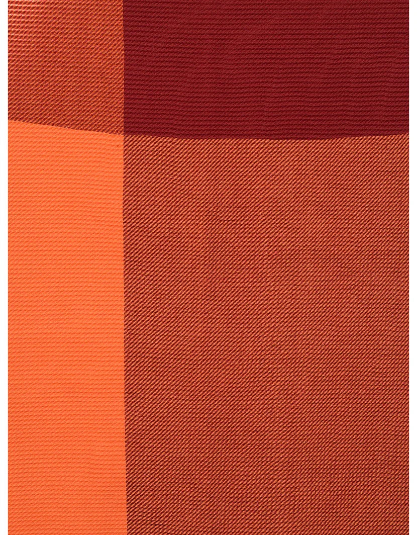 Park Lane - Two-Tone Textured Fringe Edge Scarf - Burnt Spice Orange