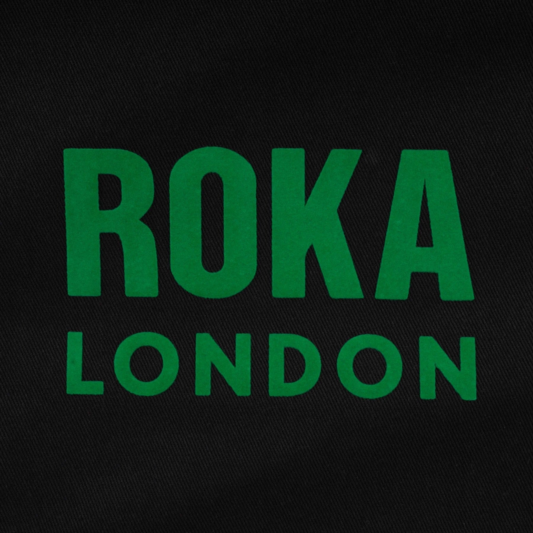 Roka Notting Hill Cotton Tote Shopper Bag - Black/Emerald Green