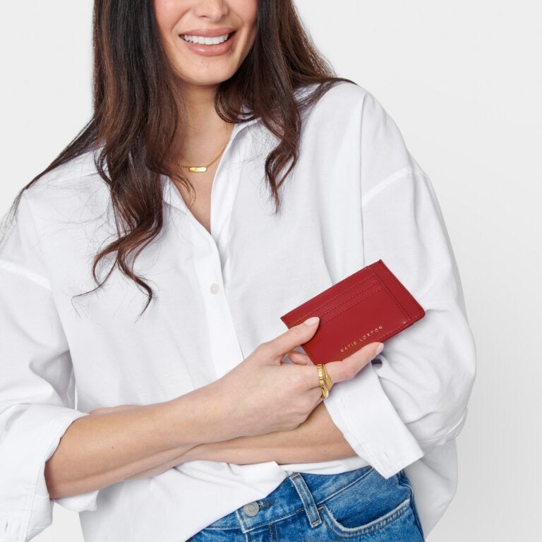 Katie Loxton Lily Card Holder - Garnet Red